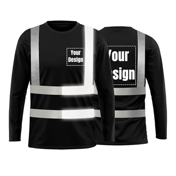 Sun Reflective Shirts Fluorescent Black Long - Image 7