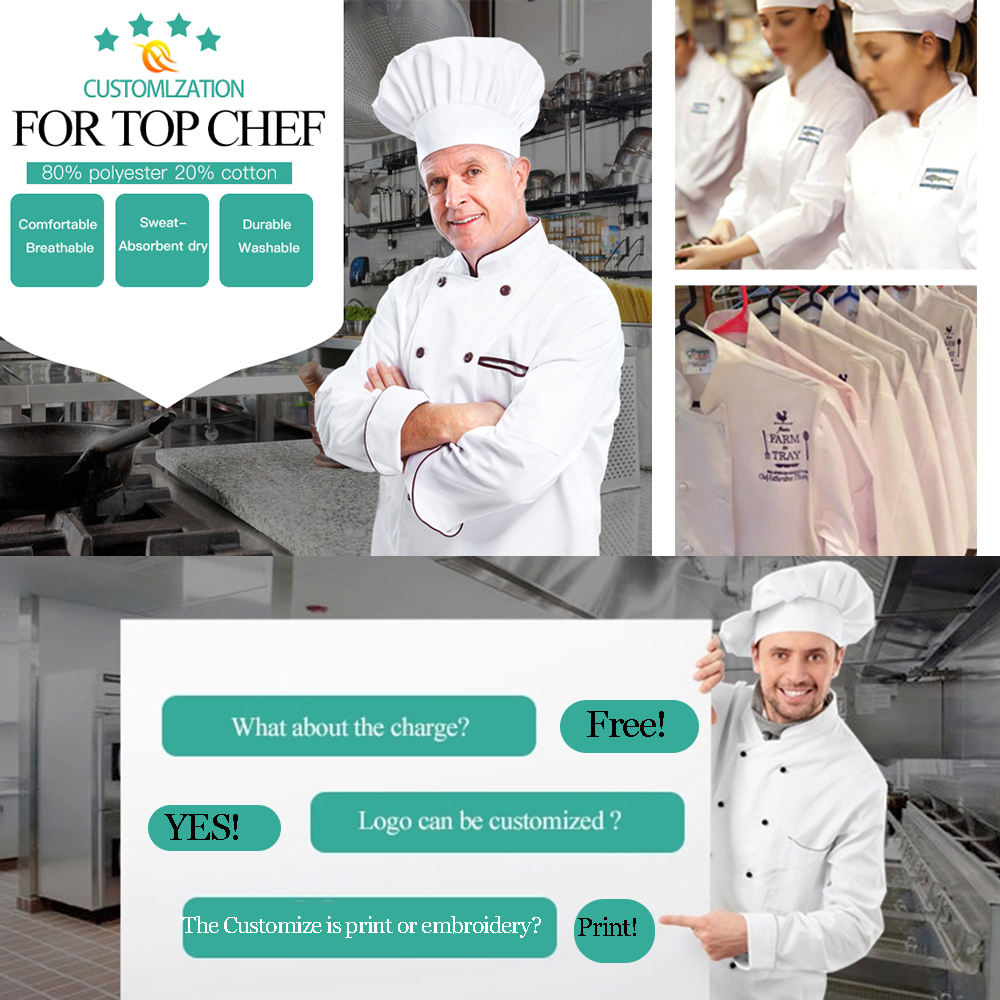 Personalized Customized Logo Chef Jacket Factory Wholesale New