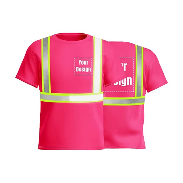 Polo Short Sleeve Shirt Hivis Reflective Safety T shirt - Image 8