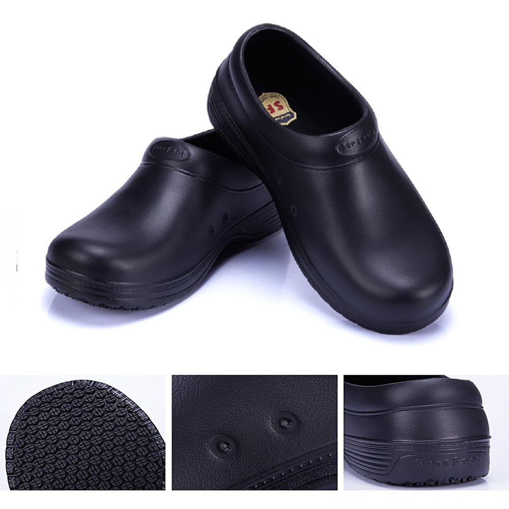 Sensfoot Non Slip Work Shoes Unisex Resistant Black