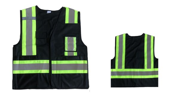 Reflective Safety Vest Velcro&Zipper Two Ways Customized Logo - Image 4