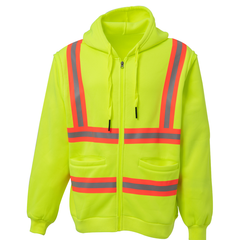 Outdoor Worker Hoodie Safety Sweatshirt Hi Vis