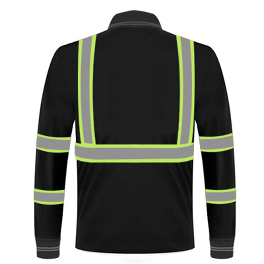 Mens Safety Shirts Long Sleeve Construction Overall Reflect