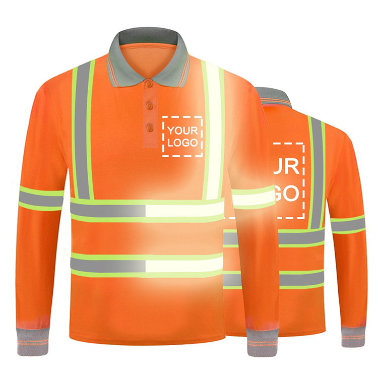 Safety Reflect Polos Shirt Unisex Construction Road