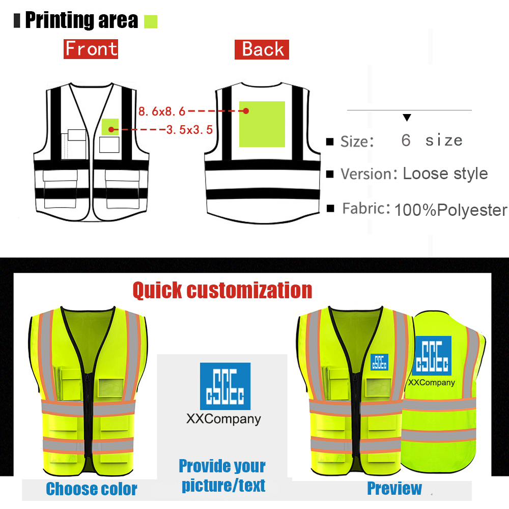 Airport Safety Vest Custom Logo Outdoor - yoweshop