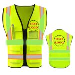 Factory American Style Hi Vis Custom Printed Engineer Construction China Mesh Reflective Vest-10