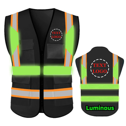 Reflective Vests With Pockets Hi Vis Custom Printed Factory