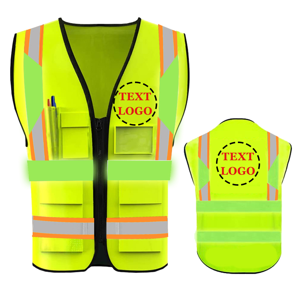 yellow reflective safety vest