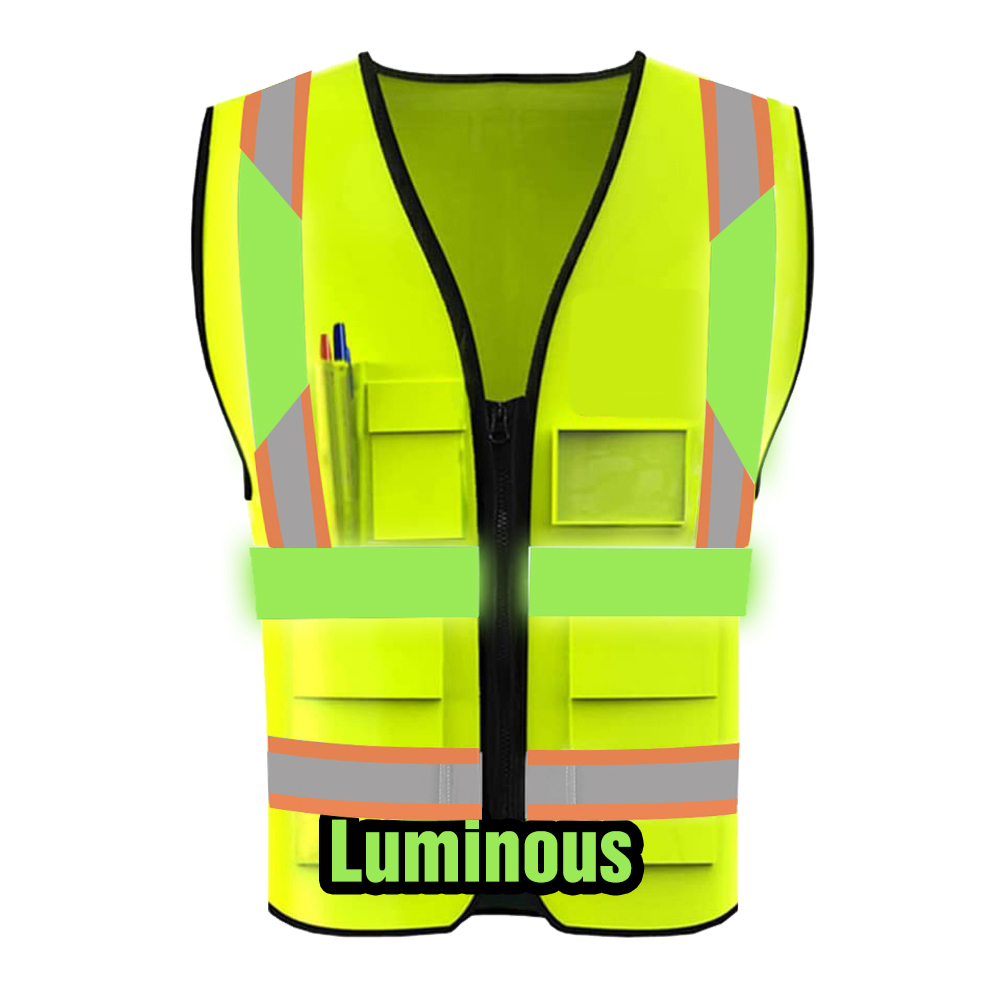 yellow reflective safety vest