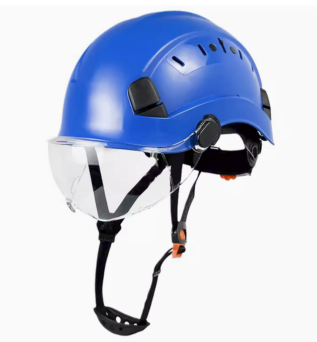 Helmet with glasses