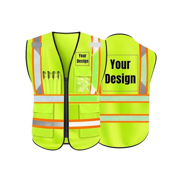 Luminous customize safety vest-yellow/Orange