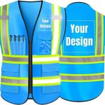 customize safety vest-Blue/Yellow -1