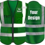 customize safety vest-Green-1