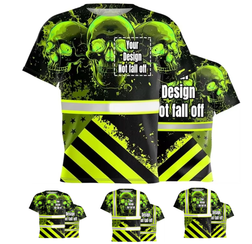  Skull Hi Vis Shirt Reflective