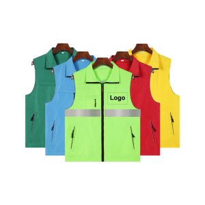 Winter High Visibility Reflective Safety Fleece Vest Volunteer Clothing Supermarket Uniform Custom Logo