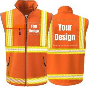 Hi Vis Winter Reflective Vest Advertising Uniform With Logo