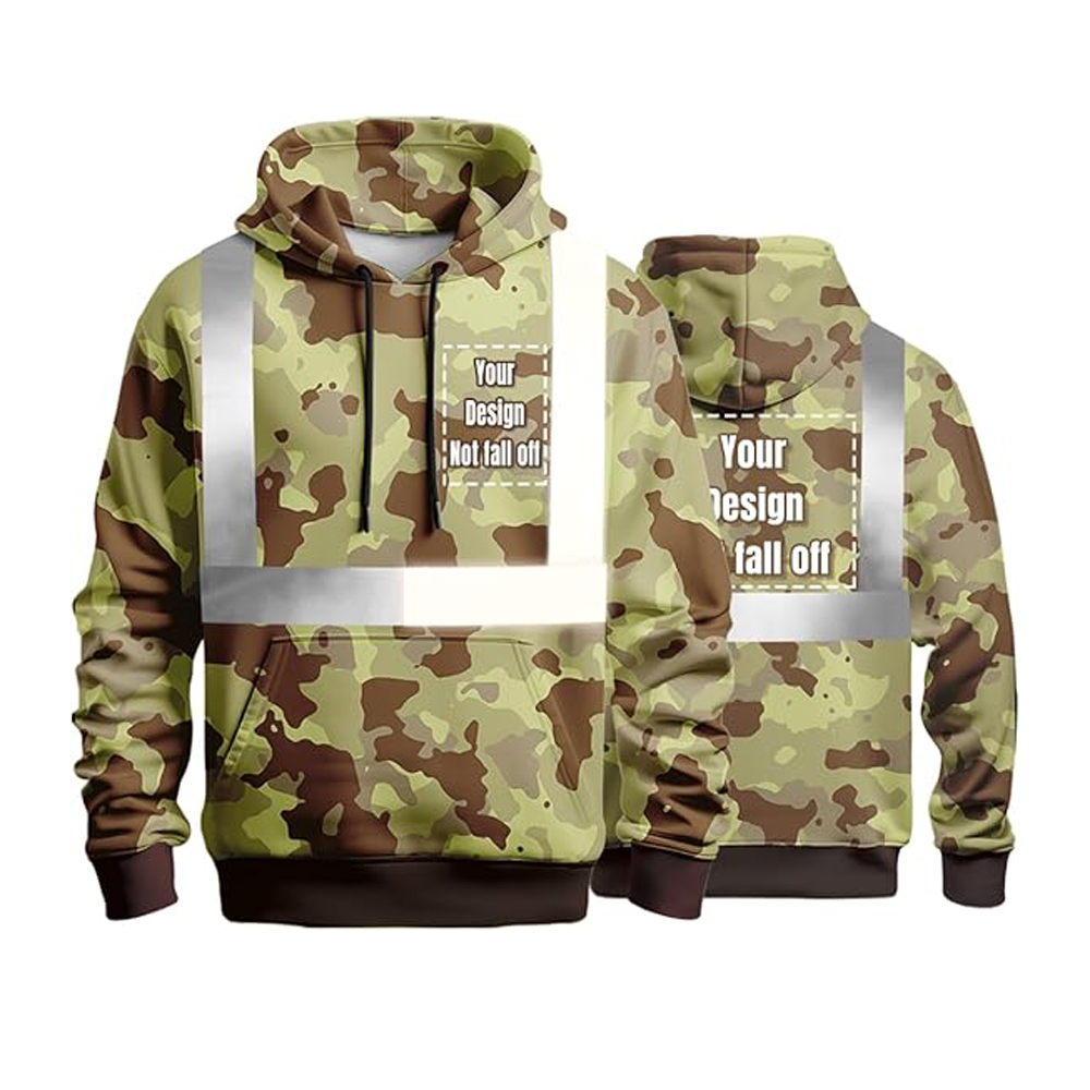 Reflective Safety Camouflage Hoodie