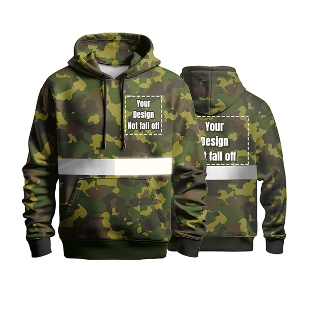 Reflective Safety Camouflage Hoodie