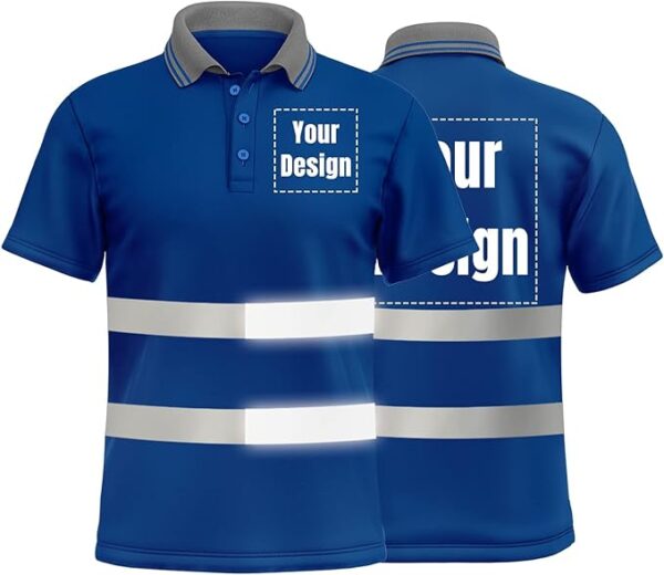 Hi Visibility Reflective Short Sleeve Shirt  Custom with Logo - Image 3