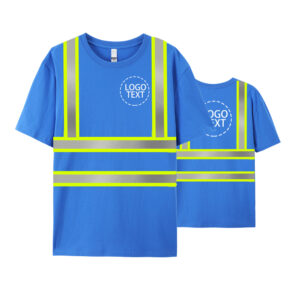 Hi Visibility Reflective Safety Shirt Navy Blue Cotton Shirt