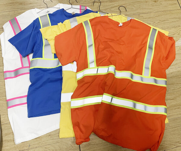 Hi Visibility Reflective Safety Shirt Navy Blue Cotton Shirt - Image 6