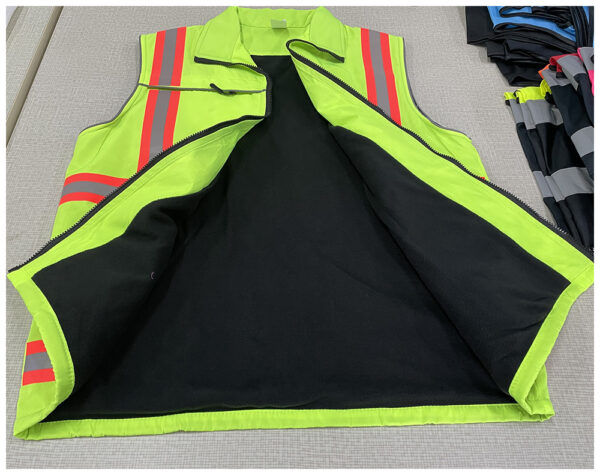 Winter High Visibility Reflective Safety Fleece Vest Volunteer Clothing Supermarket Uniform Custom Logo - Image 10